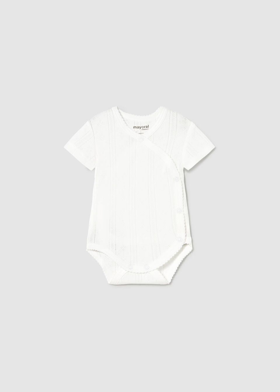 April Openwork Bodysuit, Color: White, Size: 0-1 Mo. (22” ht)
