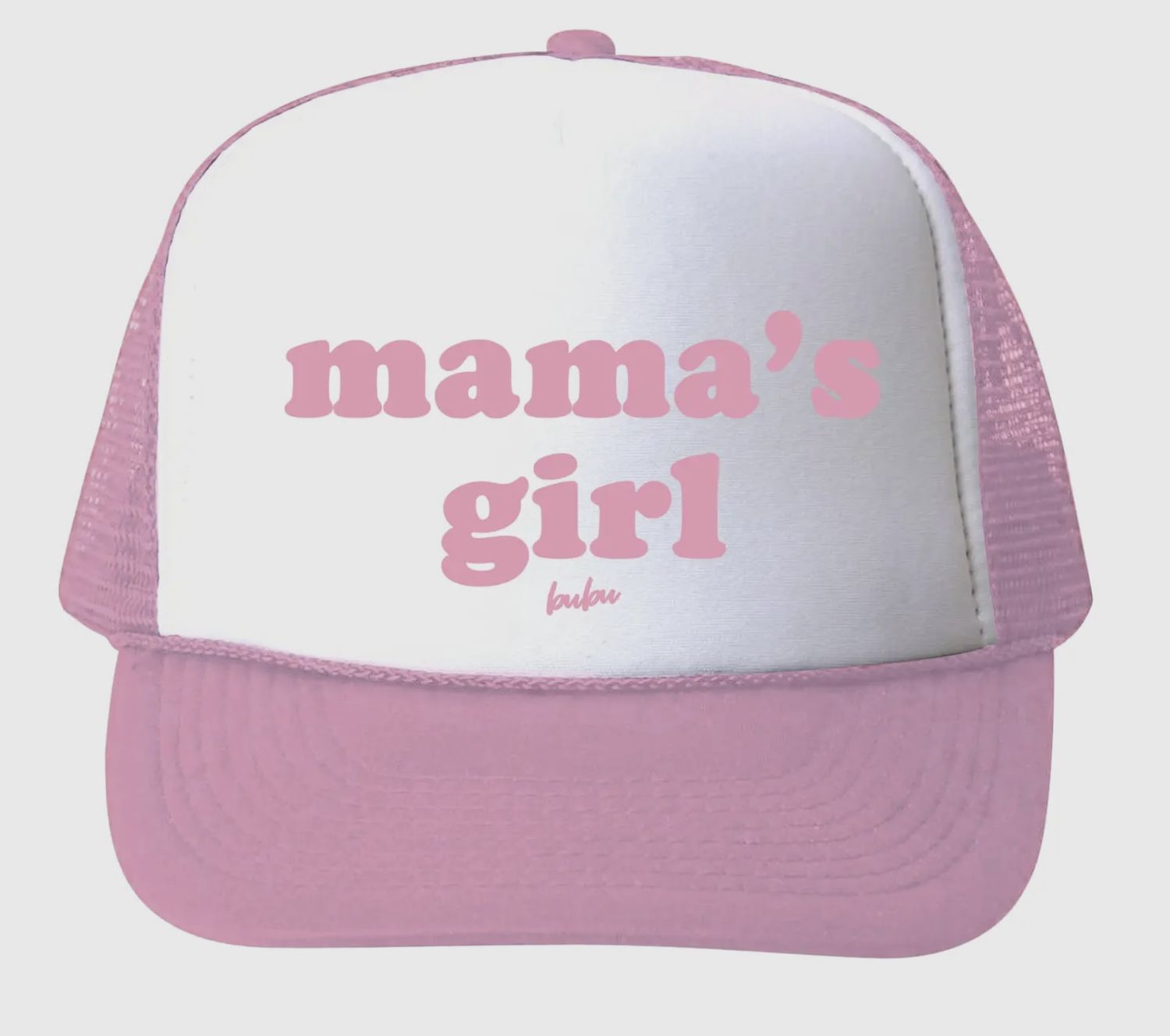 Mama’s Girl Trucker Hat, Color: Baby Pink, Size: Small