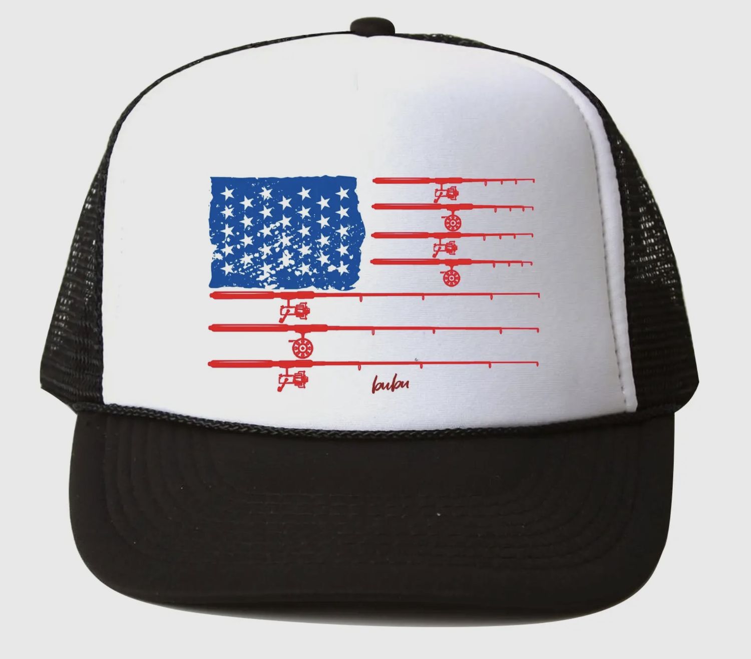 Fishing Trucker Hat - Black, Color: Black, Size: Small