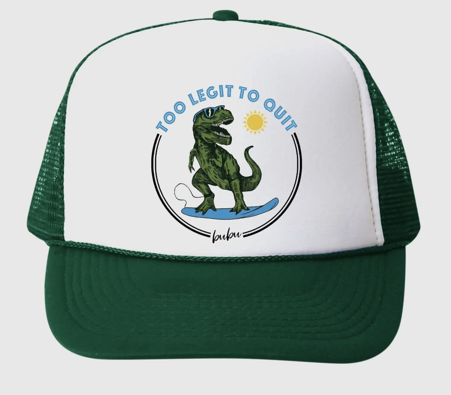 Dino Trucker Hat, Color: Green, Size: Small