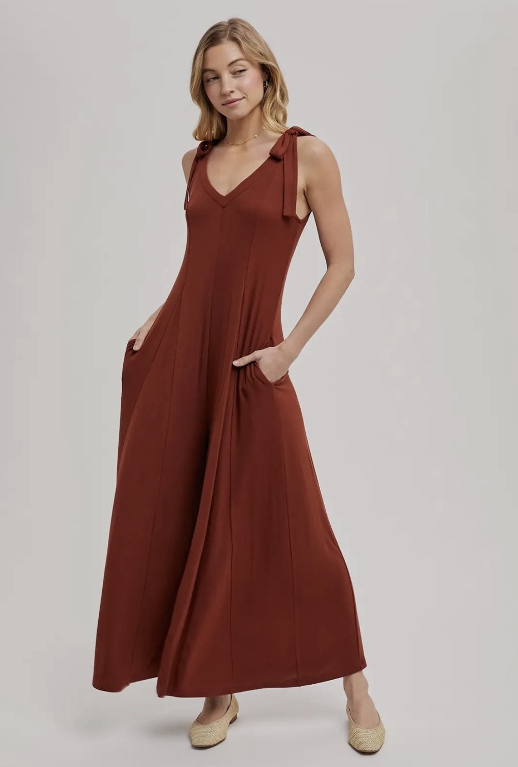 Rae Wide Leg Jumpsuit, Color: Maroon, Size: Small