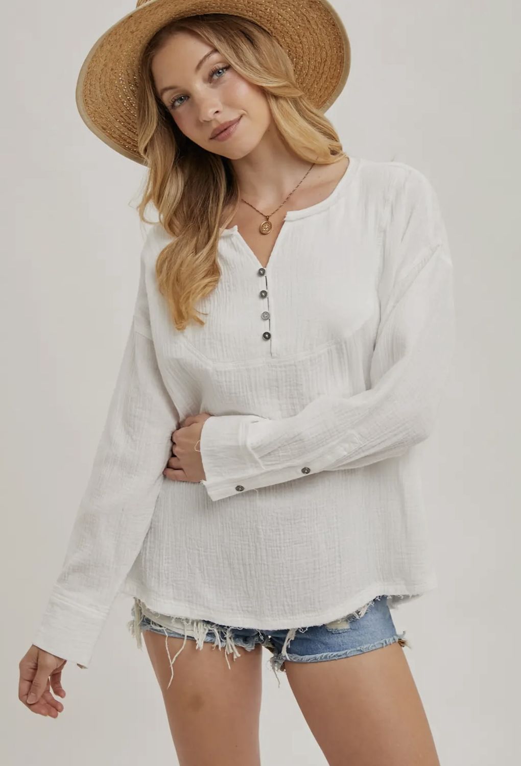 Nia Cotton Essential, Color: White, Size: Small