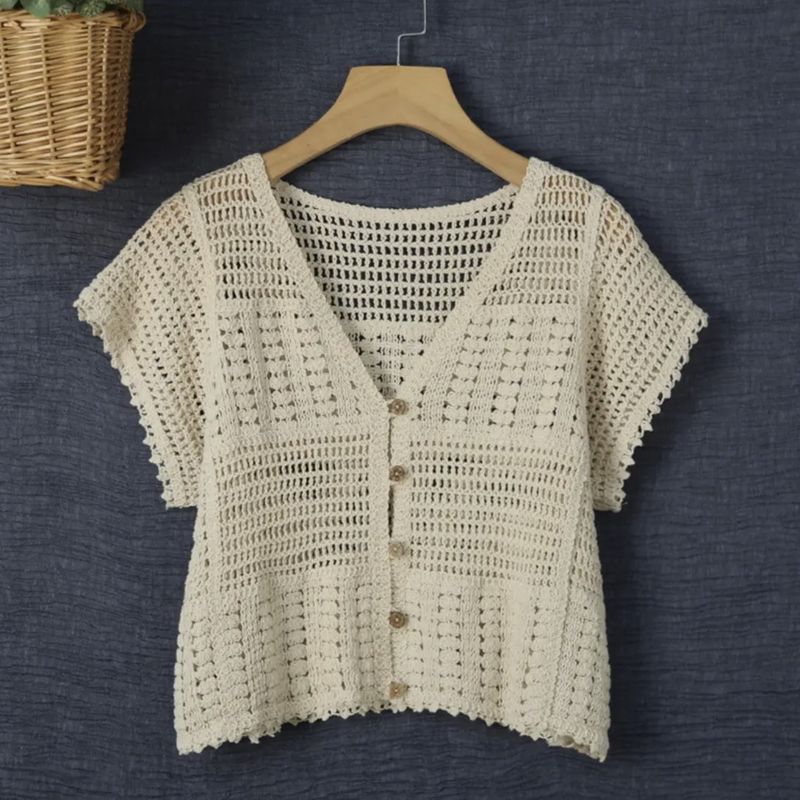 Crystal Short Sleeve Cardigan