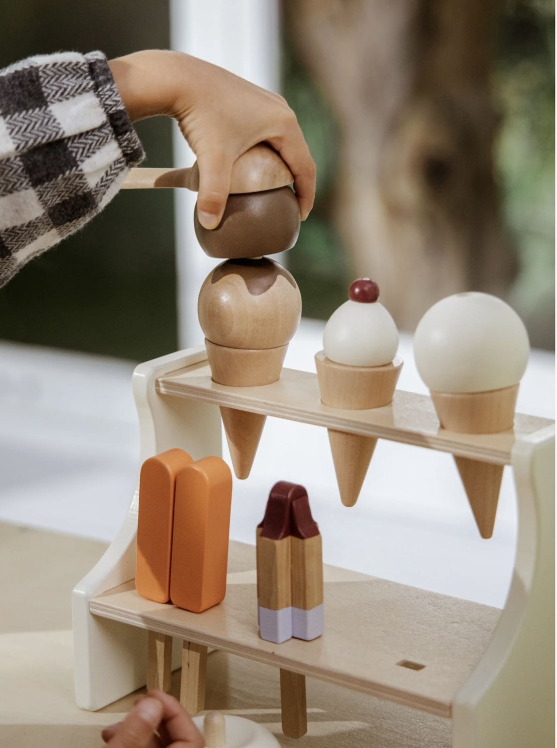Wooden Ice Cream Stand &amp; Accessories