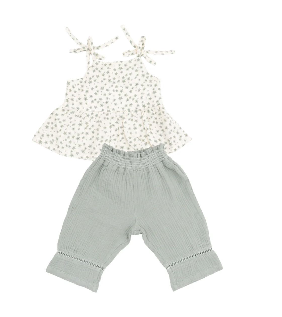 Jadeite Floral Tank &amp; Pants, Color: Green, Size: 2T