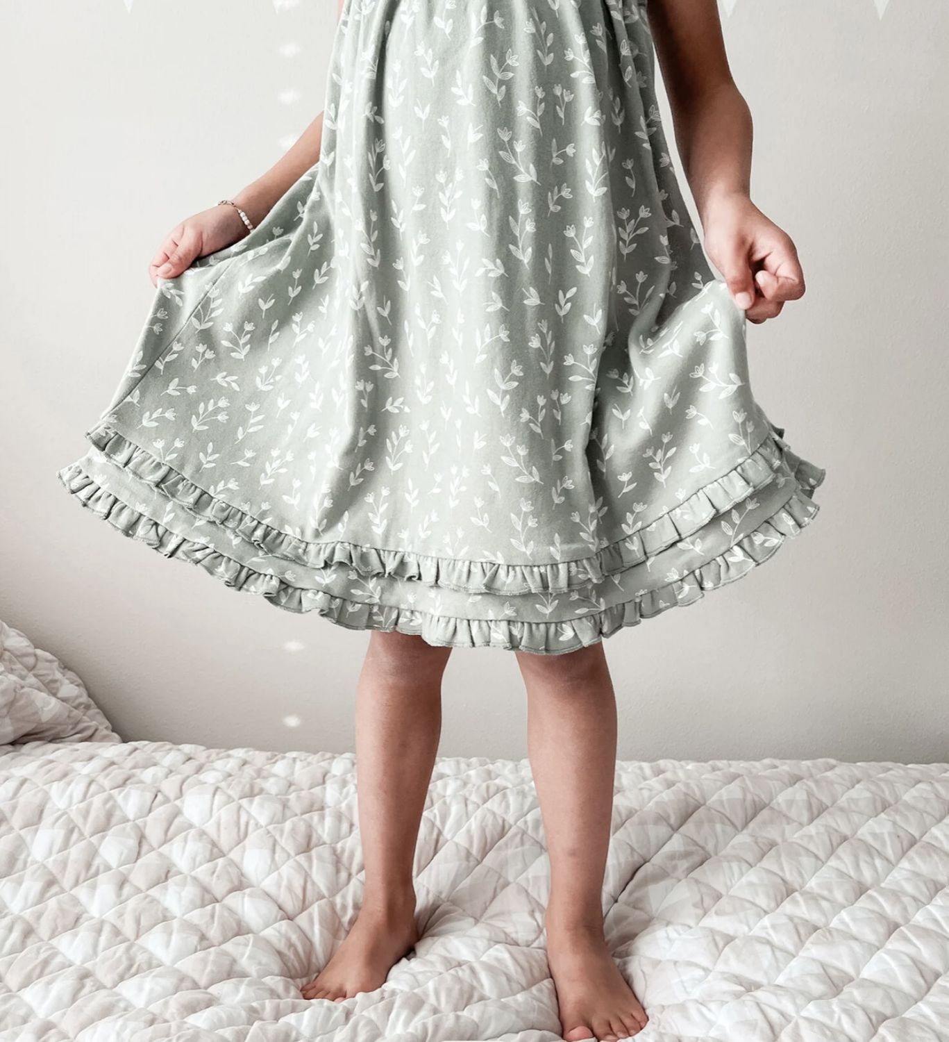Flora Summer Dress - Kids, Color: Seafoam, Size: 2T