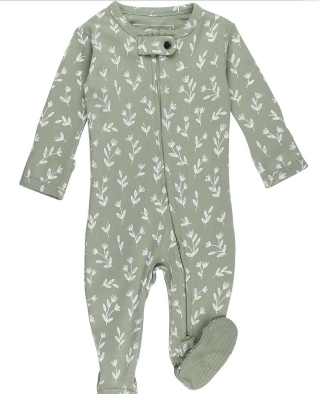 Ditsy Floral Sleeper - Seafoam