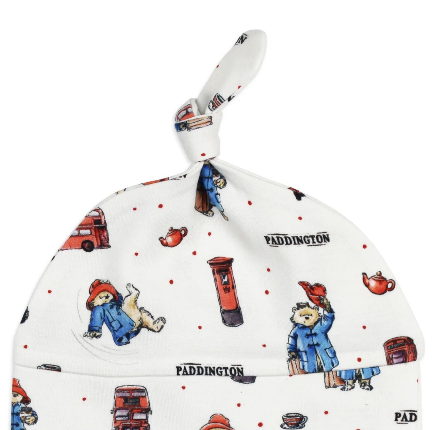 Knotted Hat Paddington - London, Color: White, Size: 0-3M