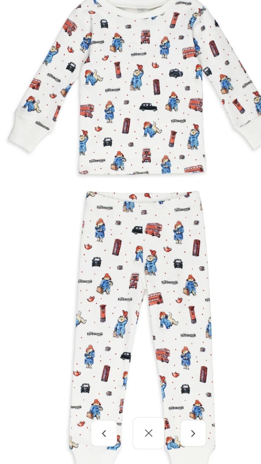 Paddington PJ Set - London, Color: White, Size: 2T