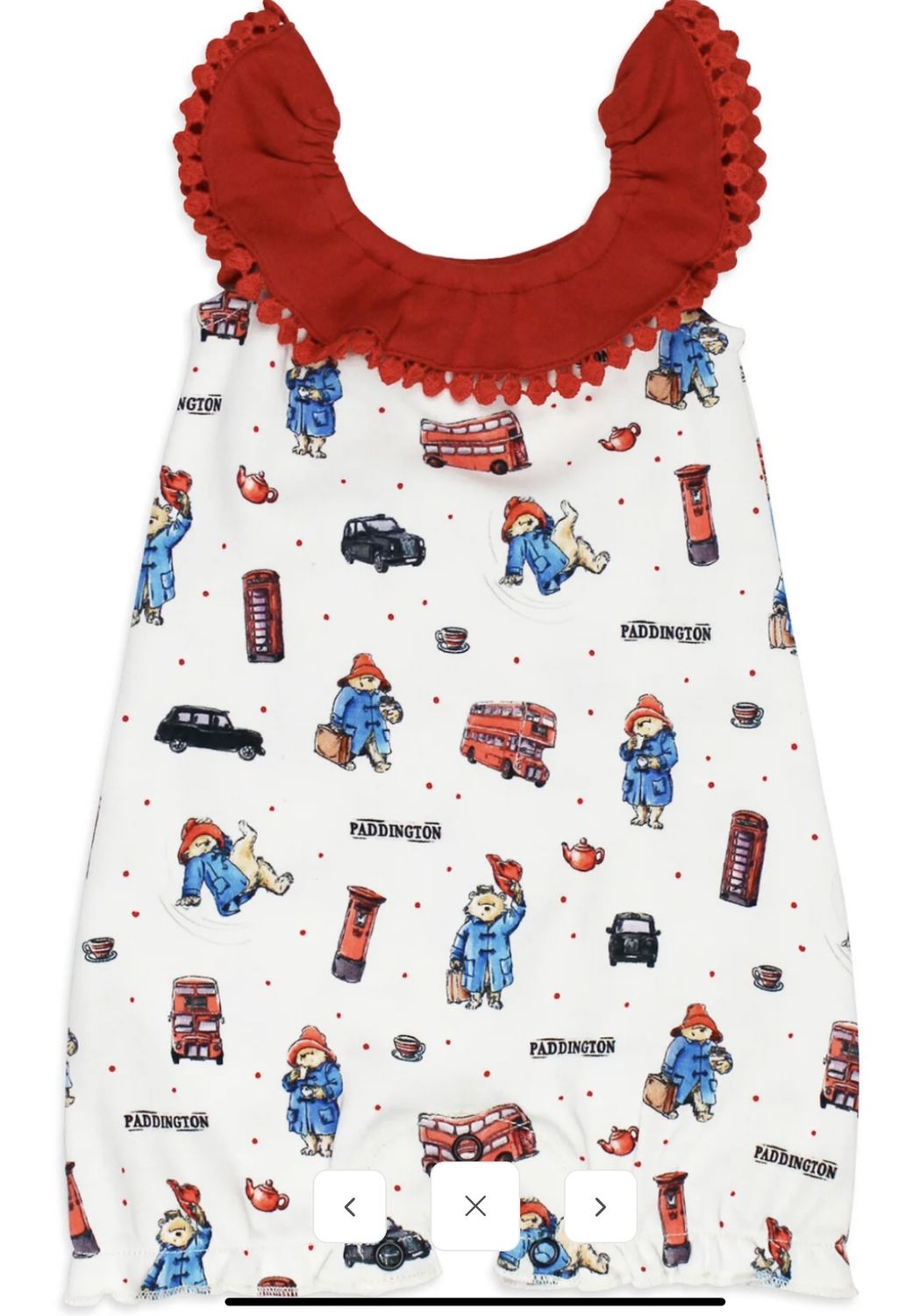 Bubble Romper London Paddinton, Color: White, Size: 0-3M