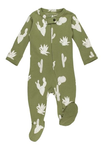 2-Way Zipper Footie Sage Cactus