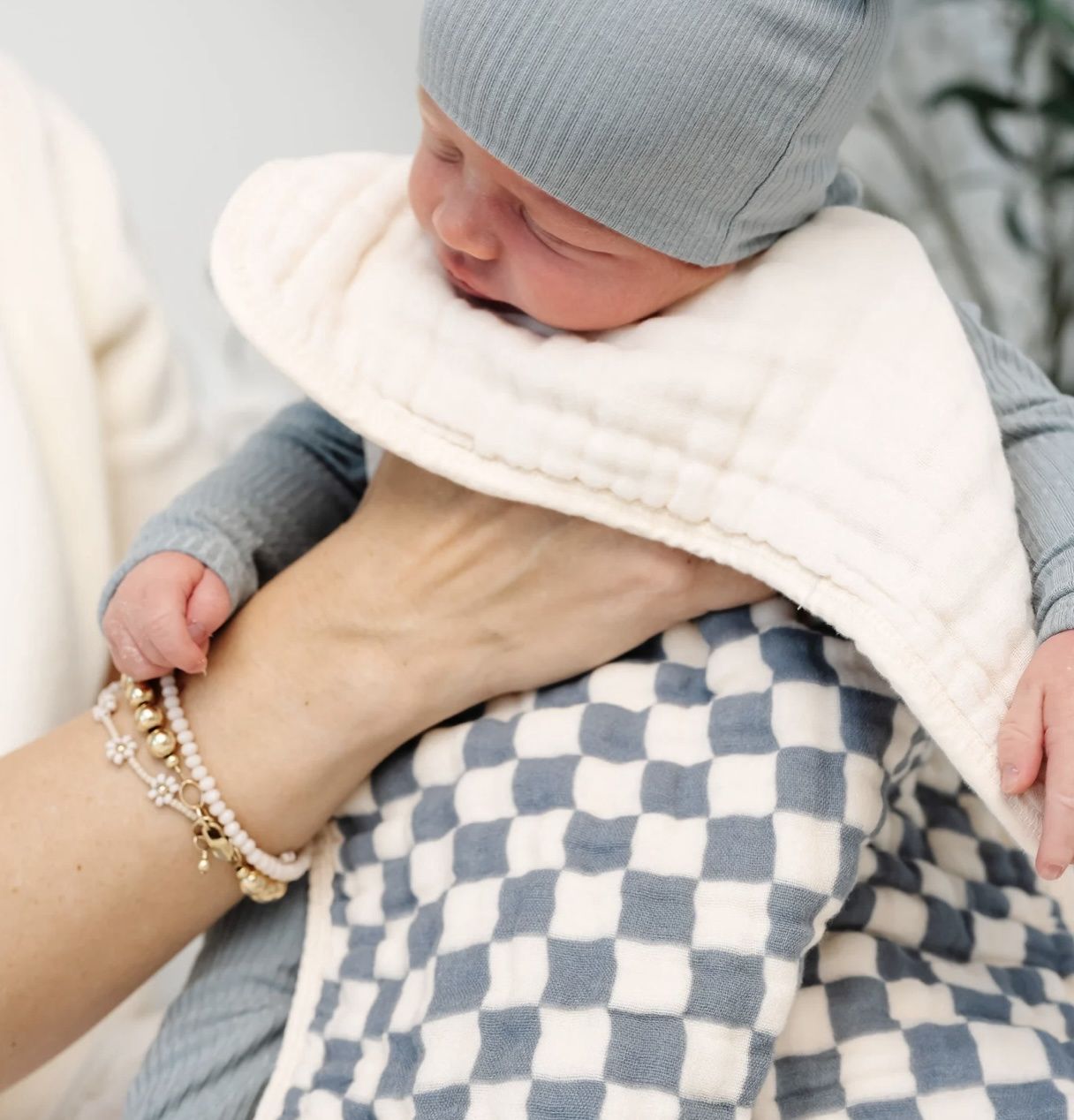 Burp Cloth 2 Pack - Miles/Cream