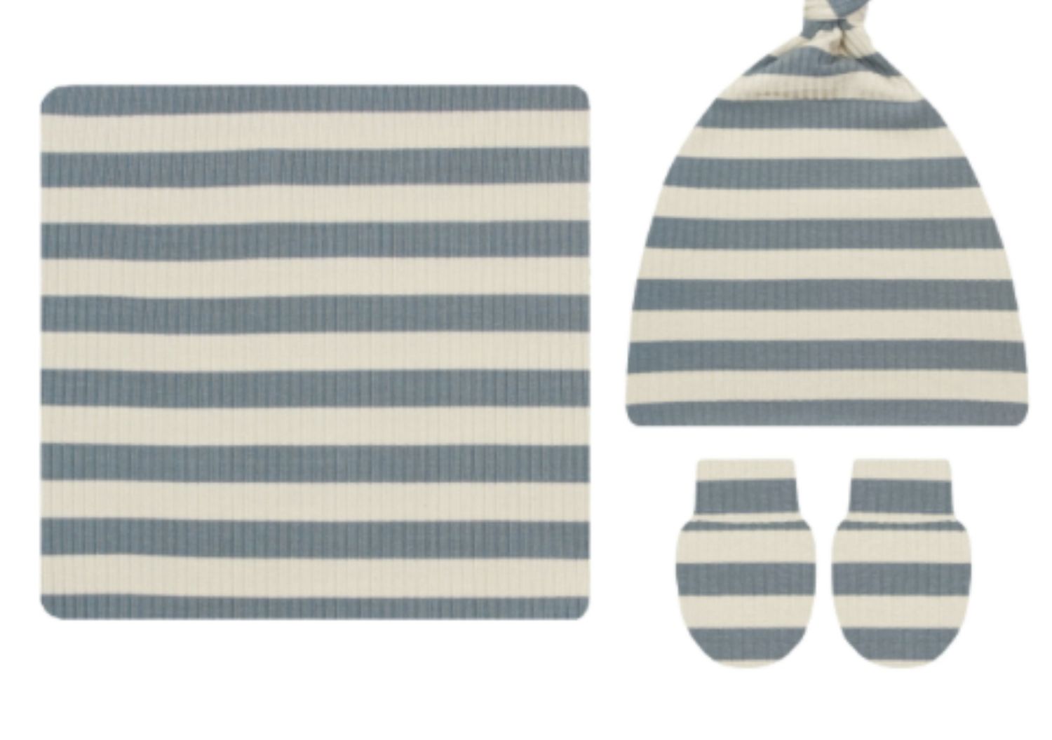 Newborn Hat Bundle - Lincoln, Color: Cream/Blue, Size: NB
