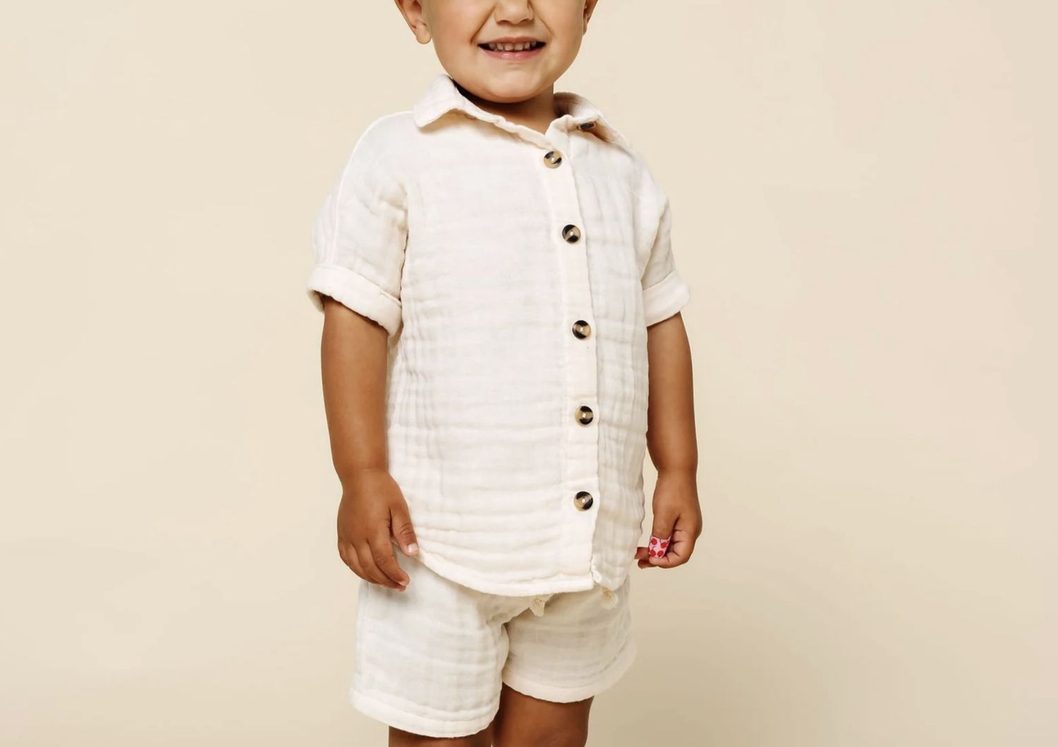 Tony Shirt, Color: Cream, Size: NB-3M