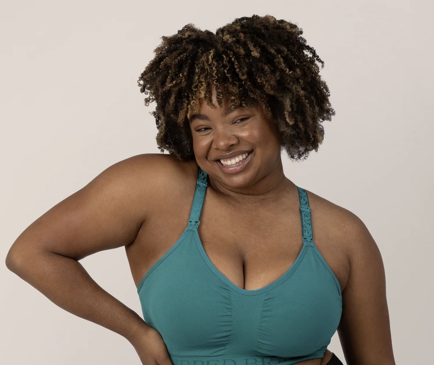 Sabrina Nursing Sport Bra - Busty, Color: Teal, Size: Small