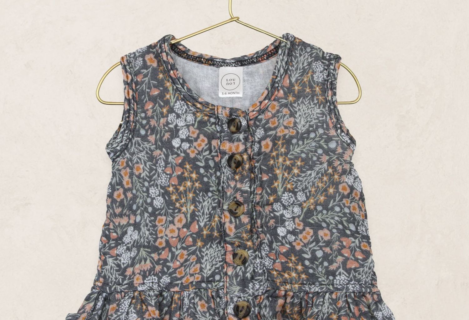 Bea Ruffle Tank, Color: Bea/Blue Floral, Size: Size 6