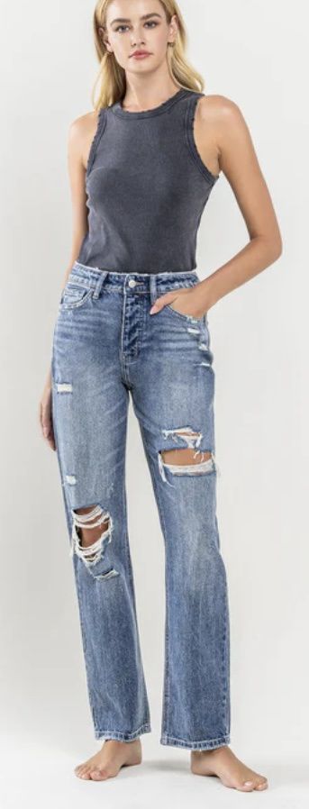 Patty Jeans, Color: Denim Blue, Size: 24