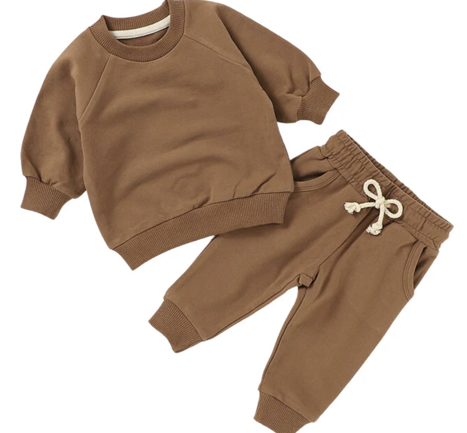 Jogger Set - Brown, Color: Brown, Size: 3-6M