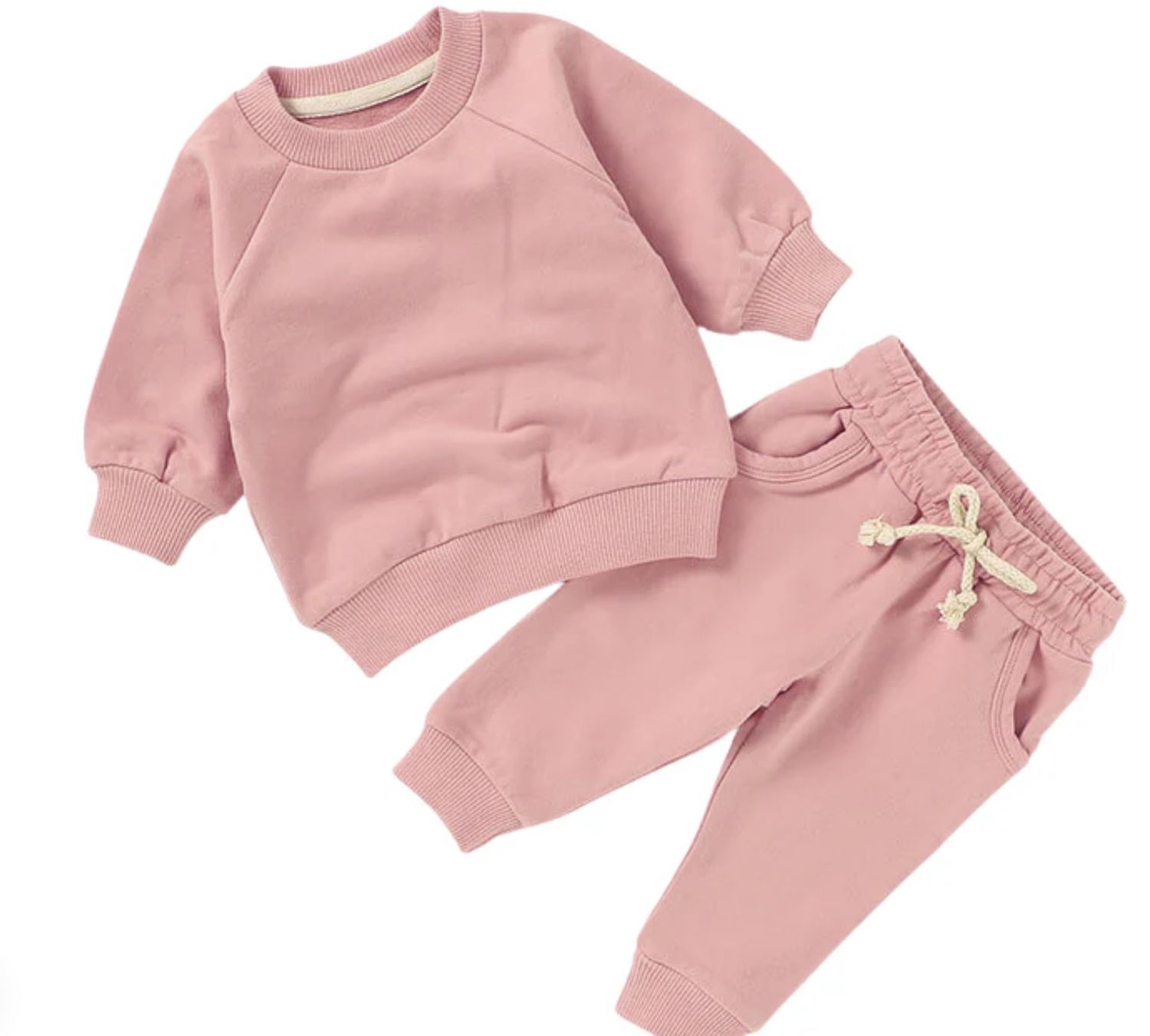 Jogger Set - Blush, Color: Blush, Size: 3-6M