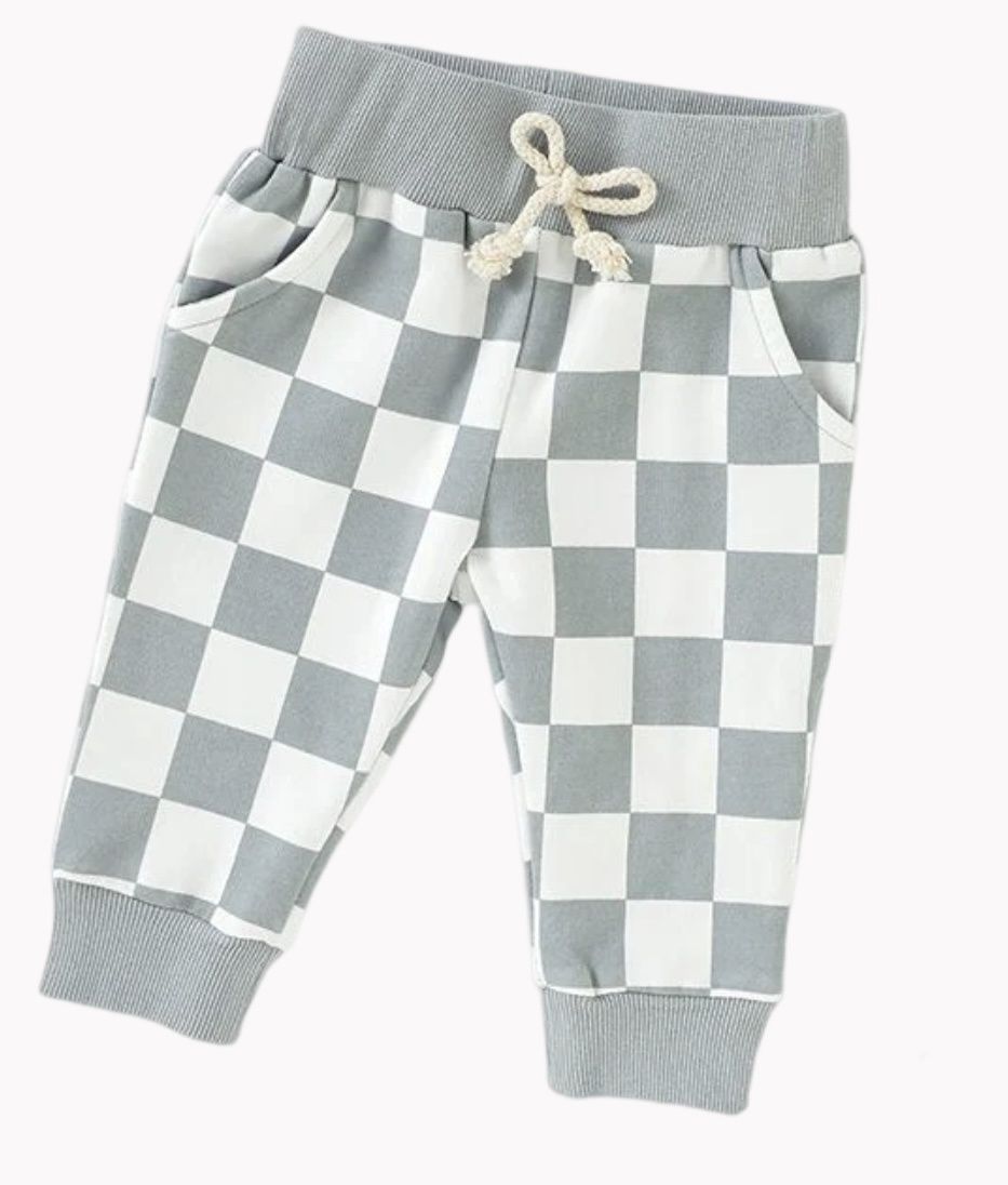 Thomas Checkered - Slate, Color: Slate, Size: 0-3M