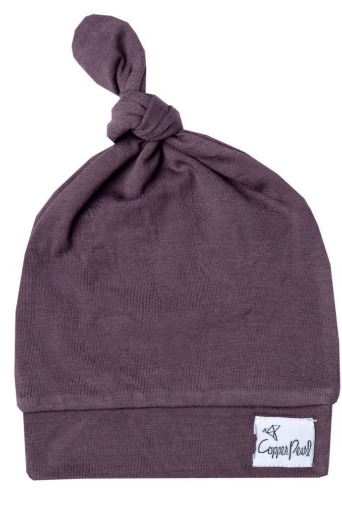 Top Knot Hat - Plum