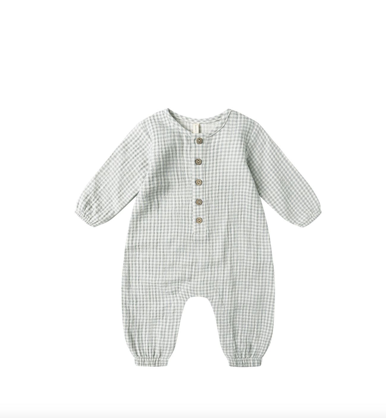 Scott Woven Jumpsuit, Color: Blue Gingham, Size: 0-3M