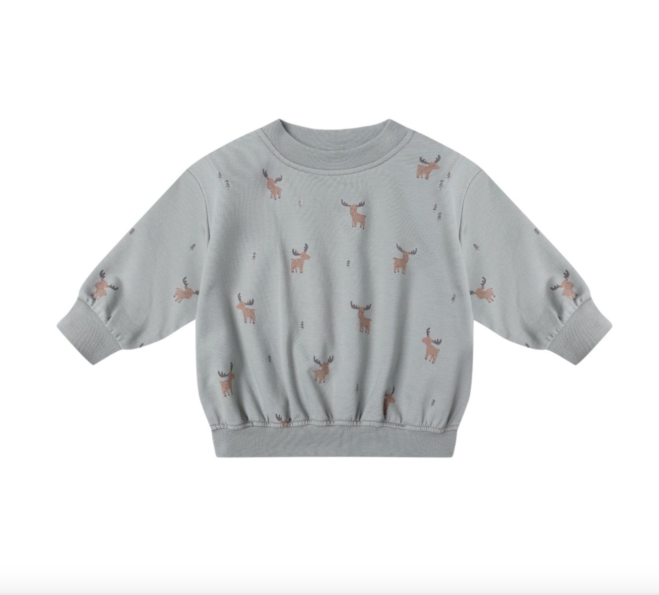 Sweatshirt Moose, Color: Blue, Size: 0-3M