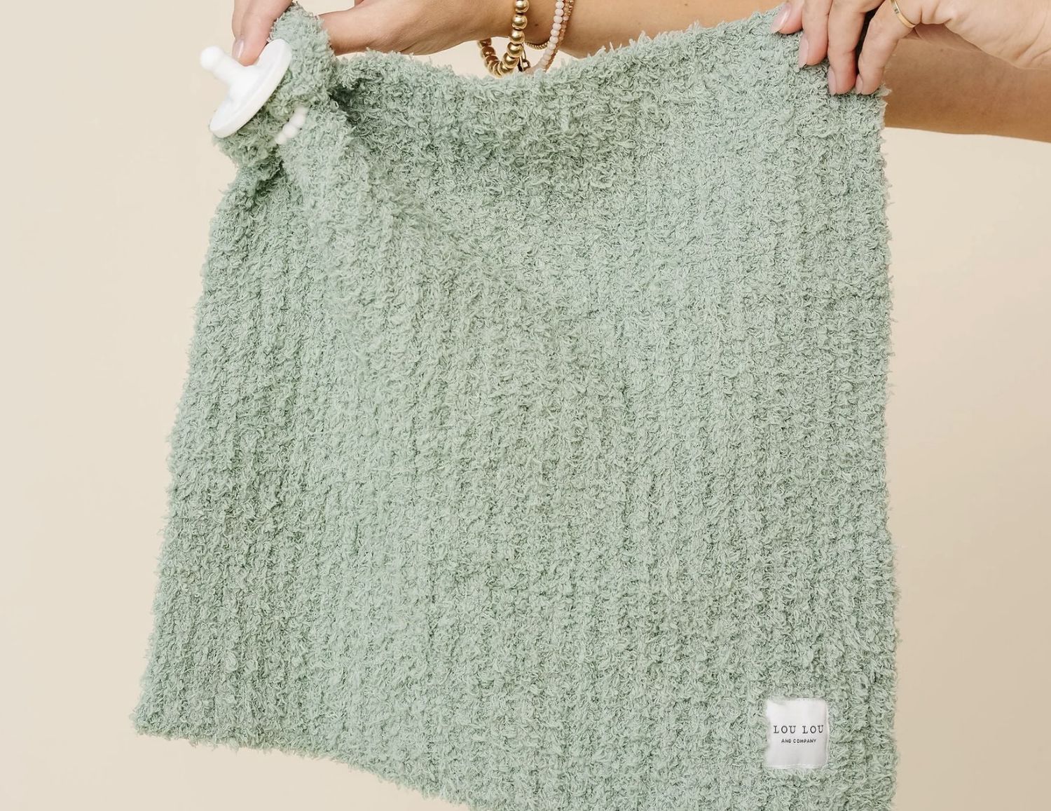 Chenille Blanket - Sage, Color: Sage