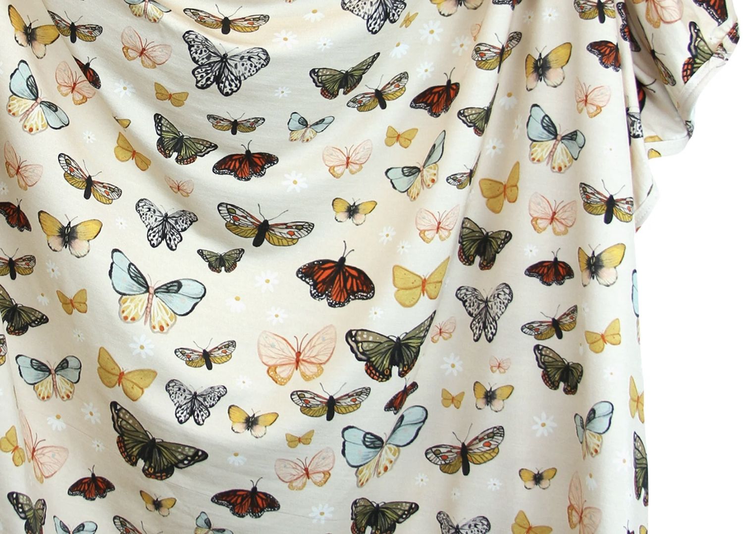 Swaddle Blanket - Amelia, Color: Cream/Butterflies