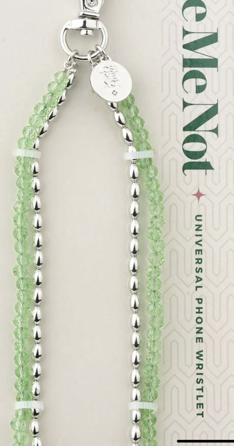 Phone Wristlet - Silver Green, Color: Silver Green