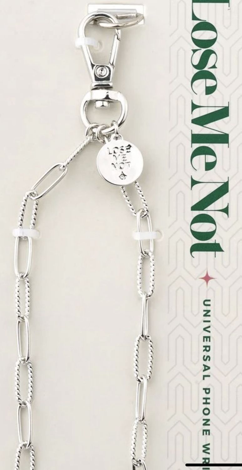 Phone Wristlet - Silver Ribbed Paperclip, Color: Silver Ribbed Paperclip