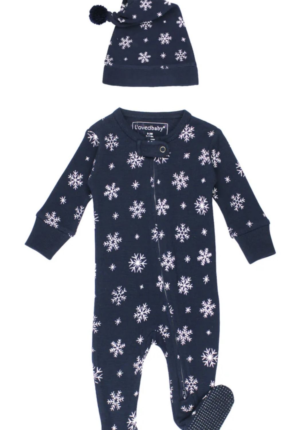 Holiday Thermal Zipper Footie - Snowy Night, Season: Snowy Night, Size: NB