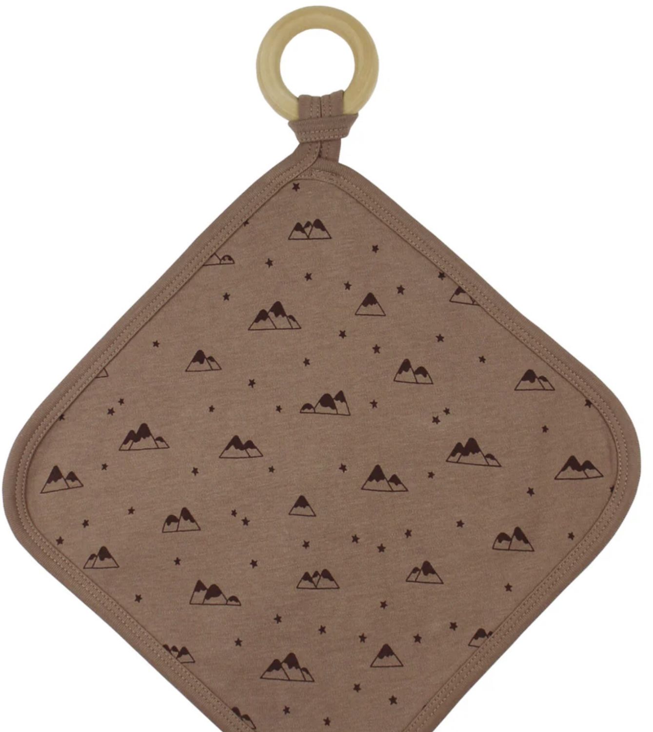 Pine &amp; Peak Teething Ring - Latte Mountain, Color: Latte