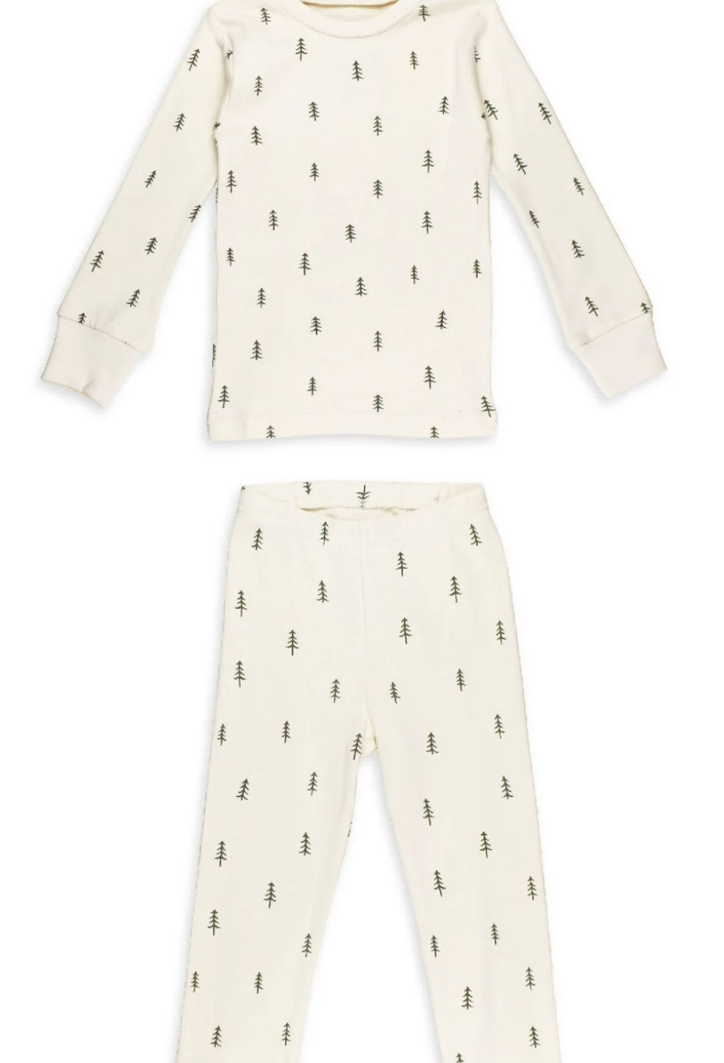 Pine &amp; Peak PJ Set - Buttercream Tree, Color: Buttercream, Size: 2T