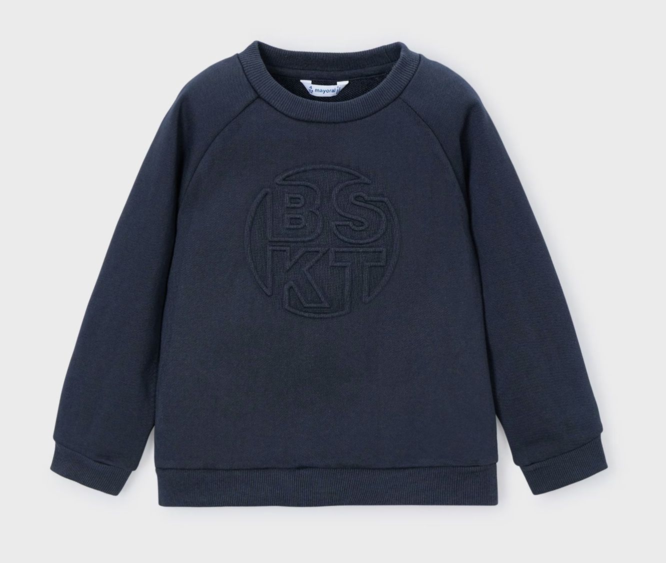 Hank Embossed Sweatshirt, Color: Blue, Size: Size 2