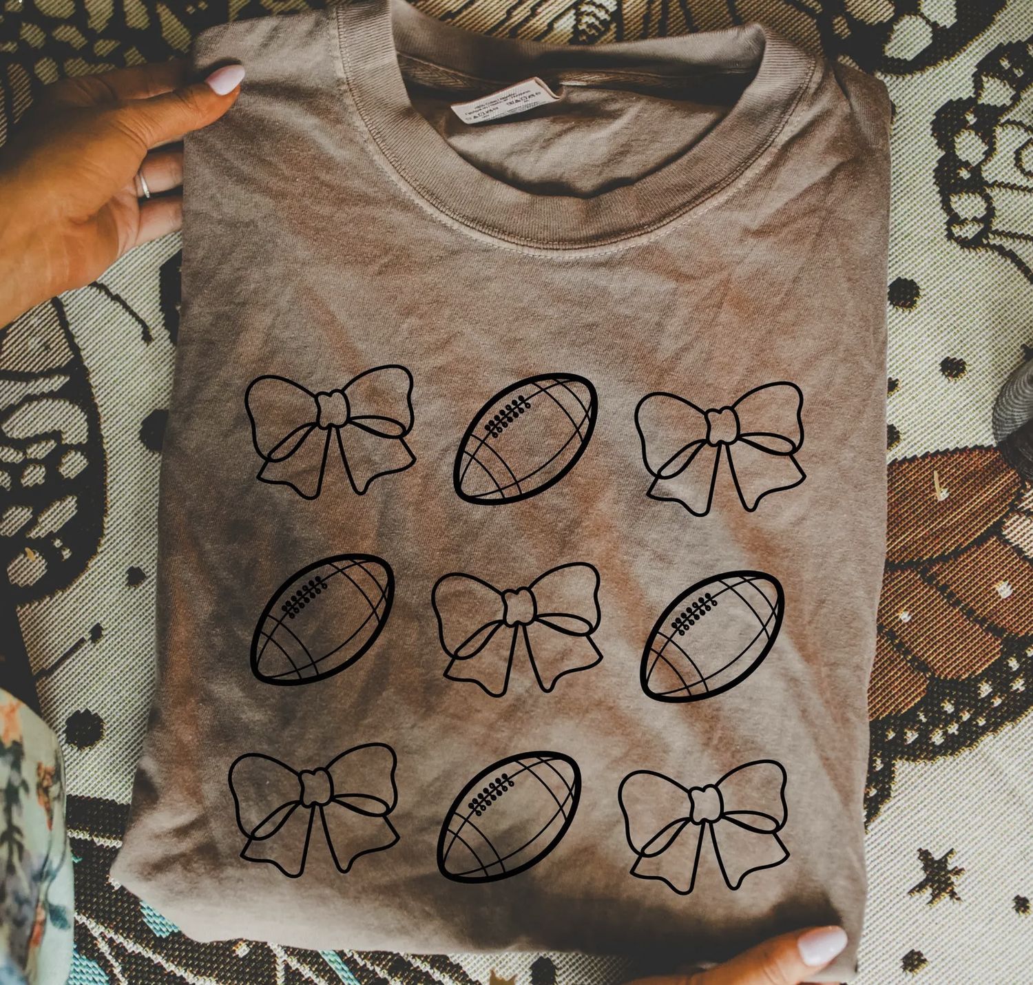 Football’s for Girls Tee, Color: Mocha, Size: Small