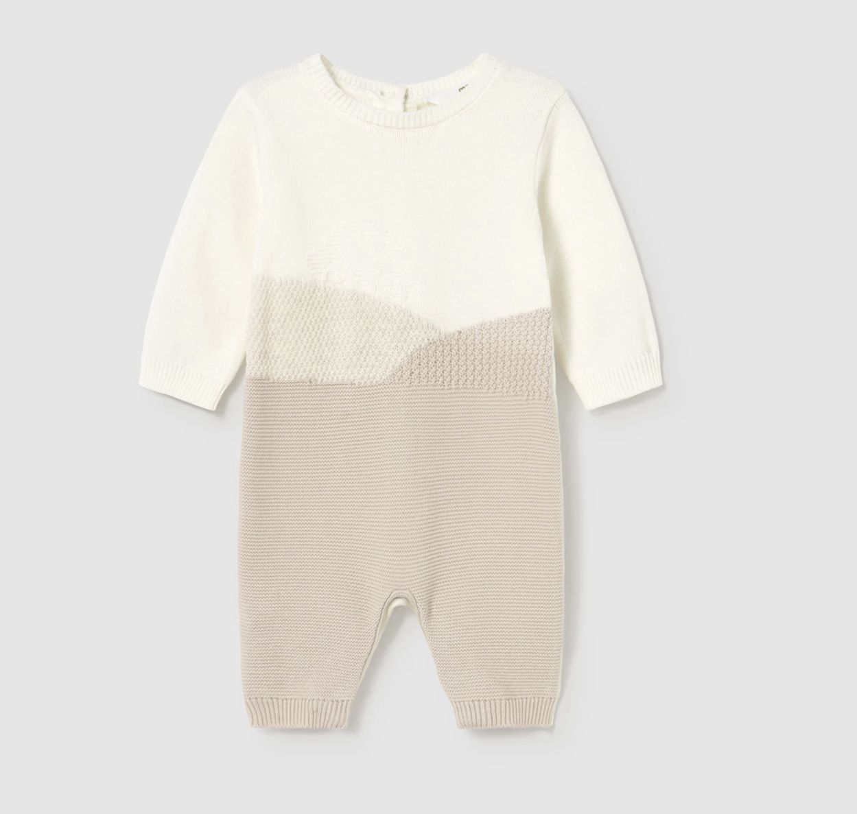 Newborn Boy One Piece - Tommy, Color: Soja/Cream, Size: 0-1M
