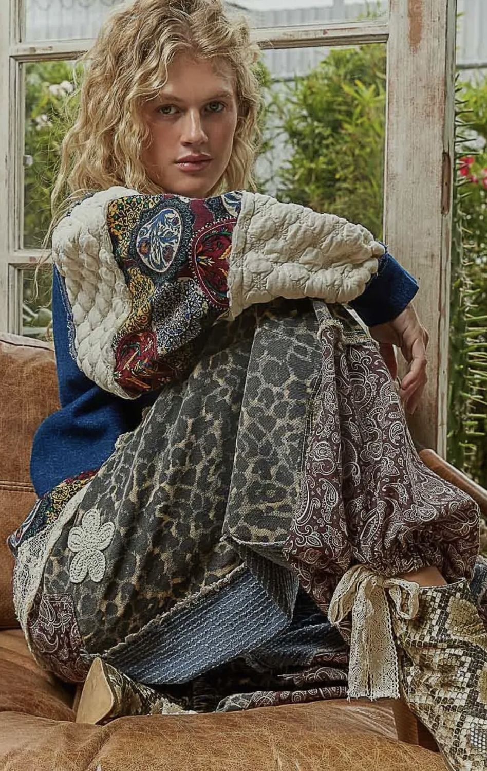 Meg Floral + Lace Jacket, Color: Blue, Size: Small