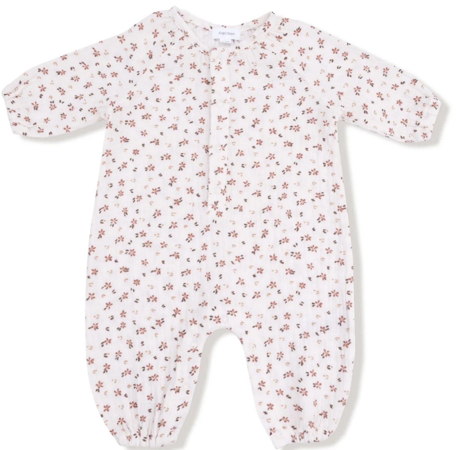 Carrie Peasant Romper, Color: Carrie Floral Cream, Size: 0-3M