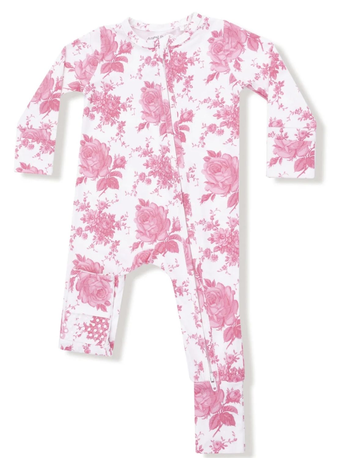 2-Way Zipper Romper - Vintage Rose, Color: Vintage Rose, Size: 0-3M