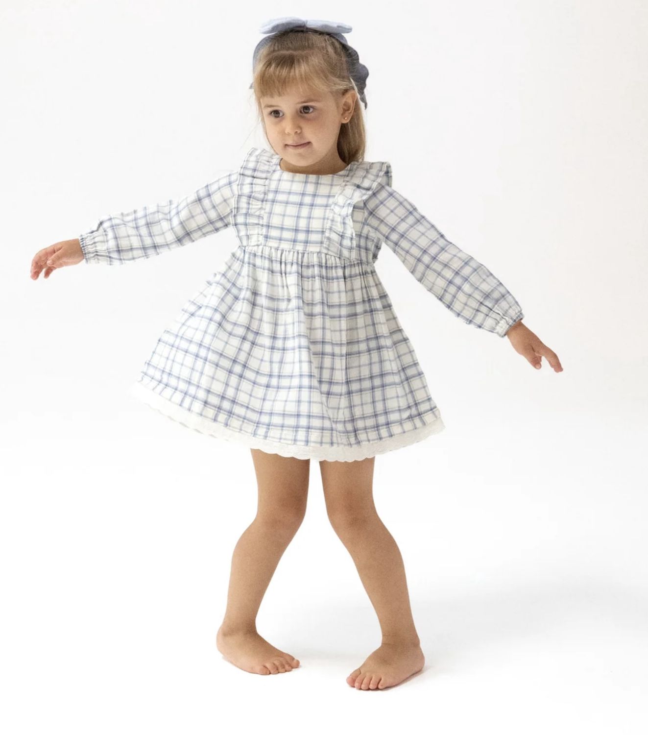 Skylar Dress Only, Color: Blue Plaid, Size: 2T