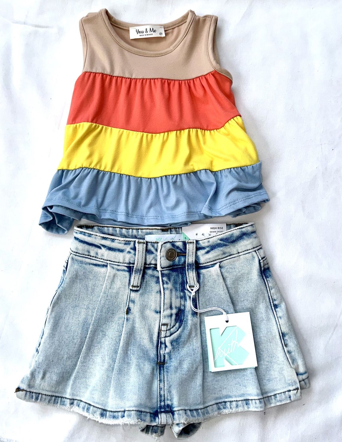 Happy Days Skort, Color: Light Denim, Size: Size 5
