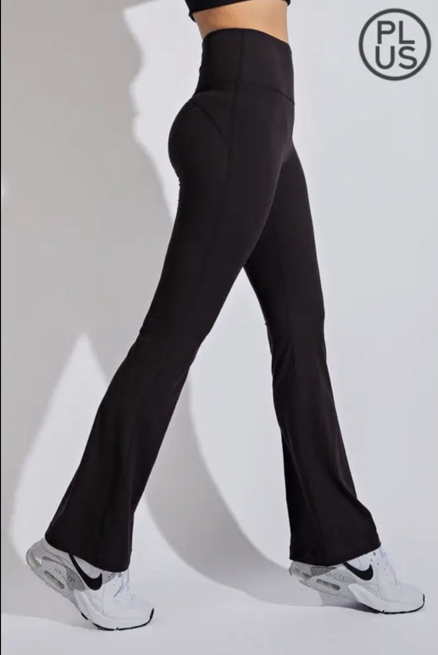 Insane Yoga Pants Plus, Color: Black, Size: 1X