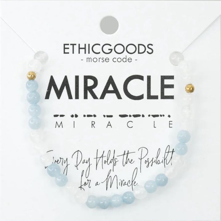 Miracle Morse Code Bracelet, Color: Cloudy Blue