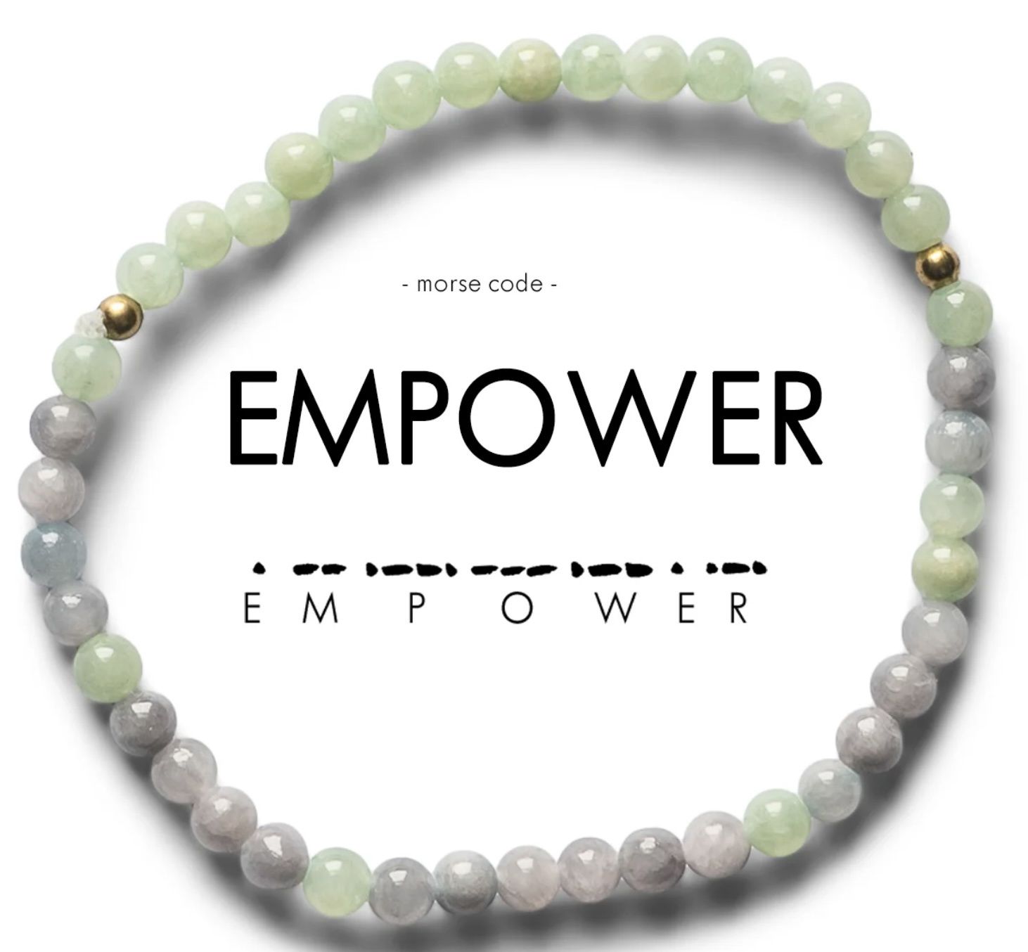 Empower Morse Code Bracelet, Color: Sunset &amp; Sea Green