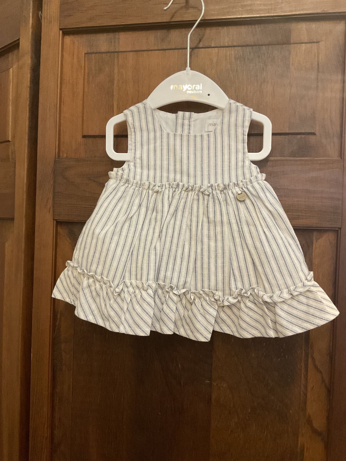Sally Dress, Color: Natural, Size: 0-1 Mo. (22” ht)