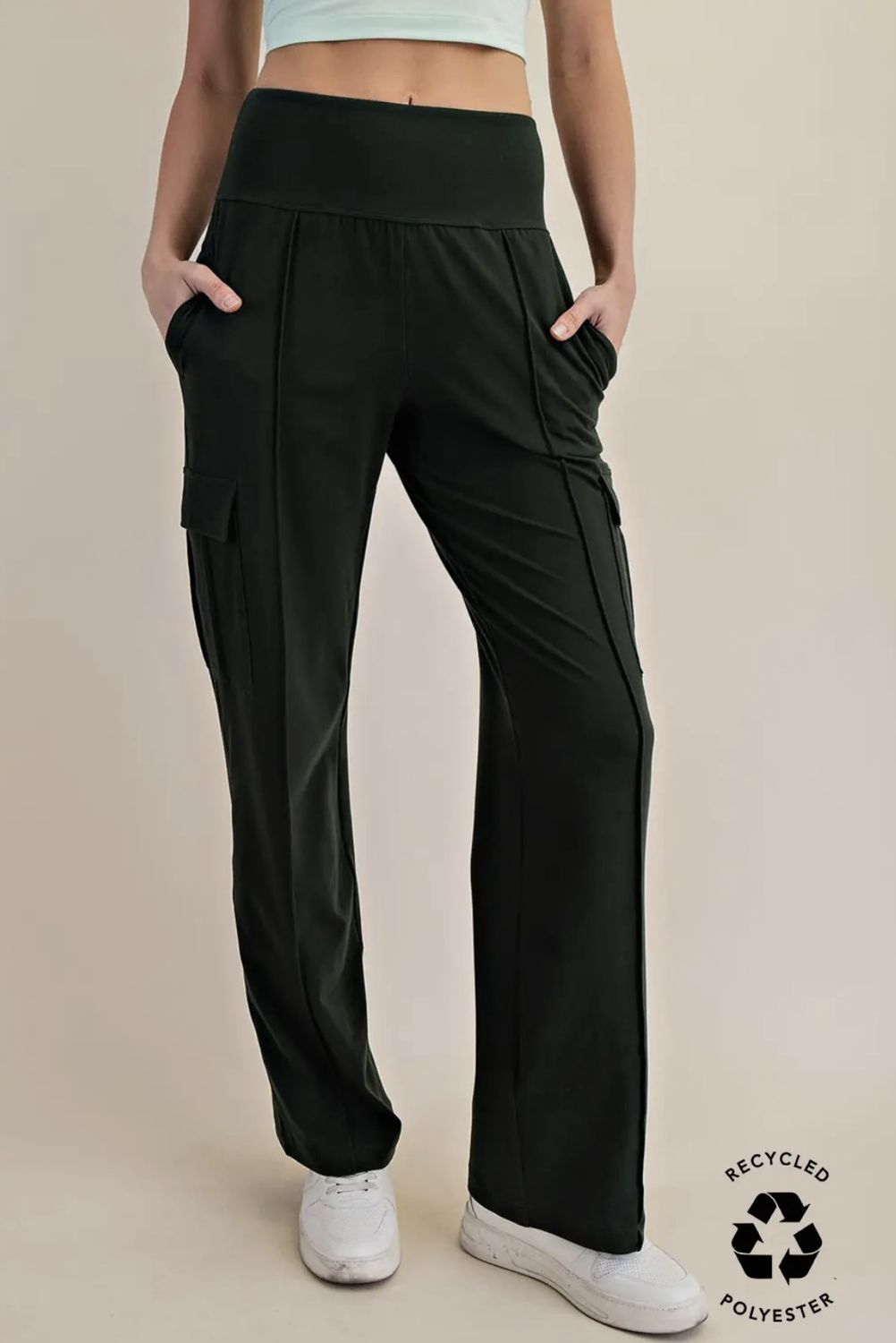 Butter Straight Leg Cargo Pants, Color: Black, Size: Small