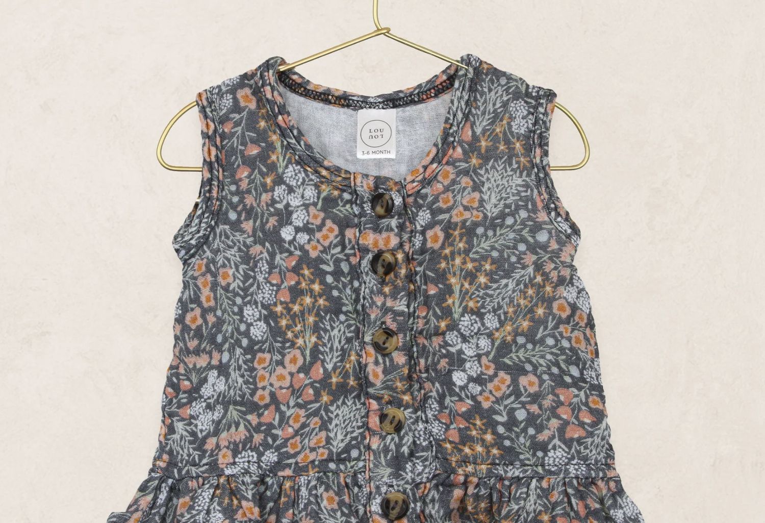 Bea Ruffle Tank, Color: Bea/Blue Floral, Size: Size 6
