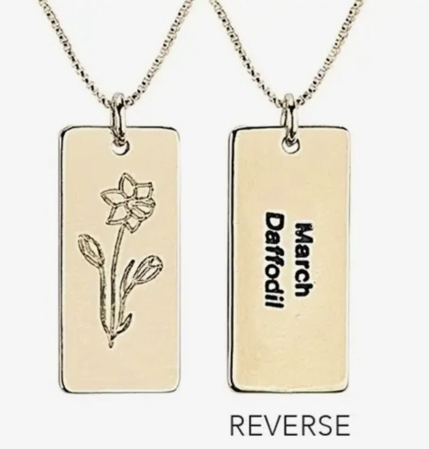 Birth Flower Necklace - March