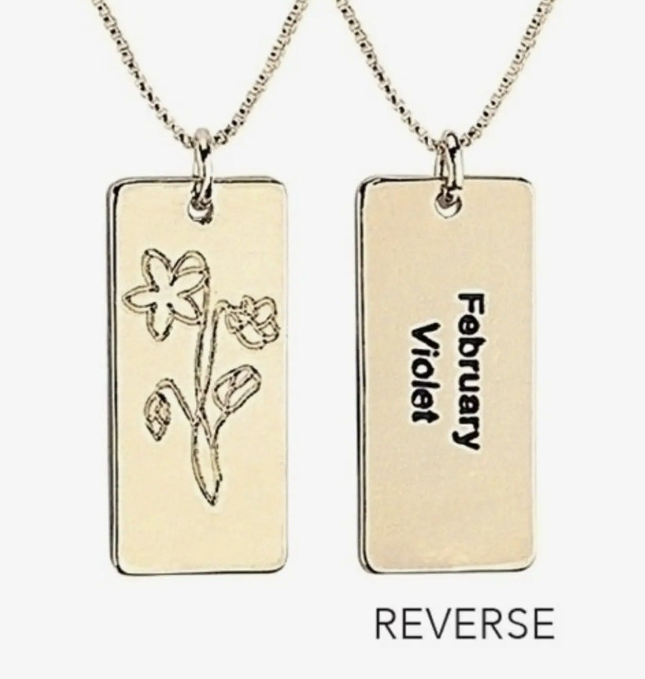 Birth Flower Necklace - February